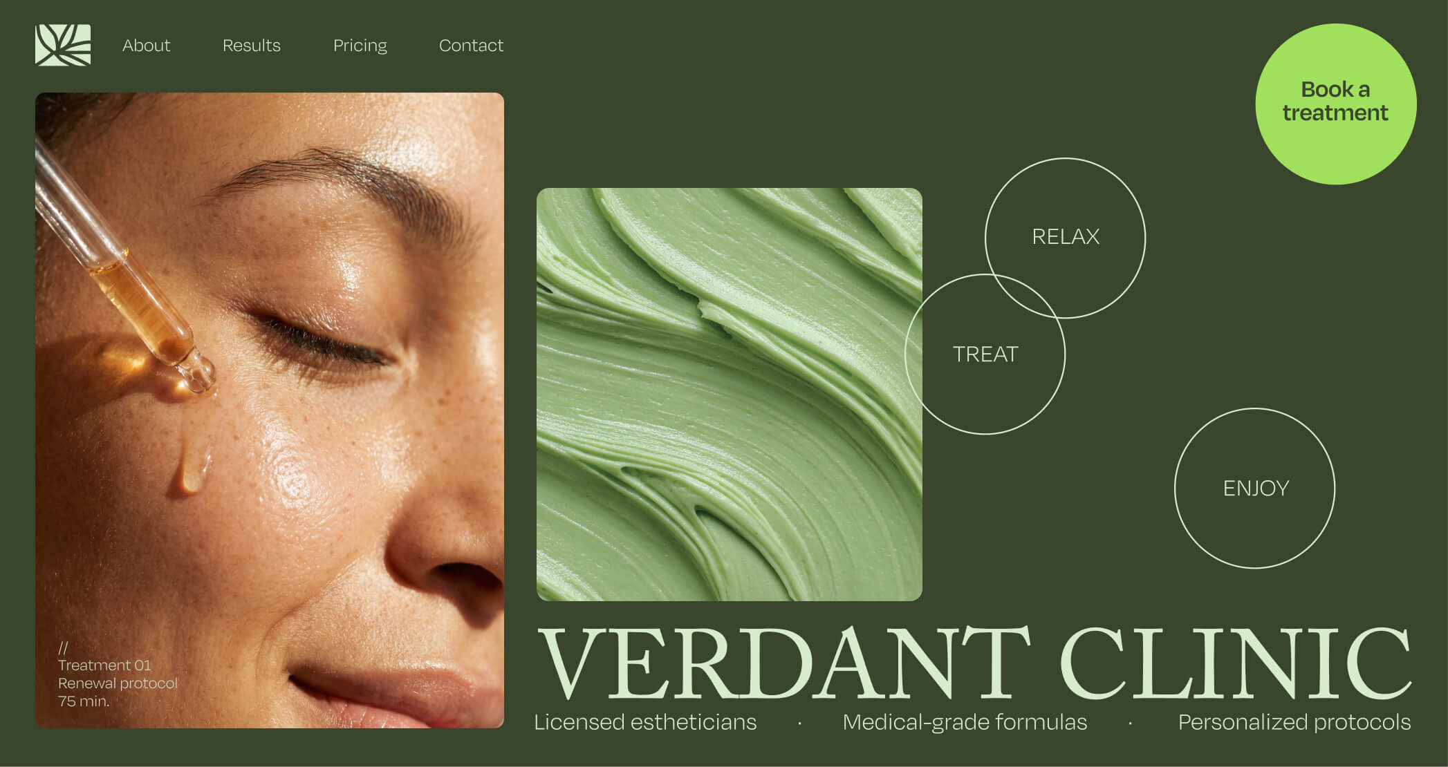 Health clinic website built with Margick