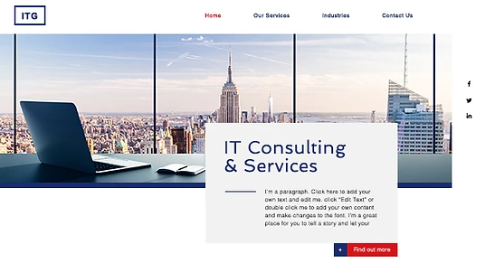IT services Business website template by Margick