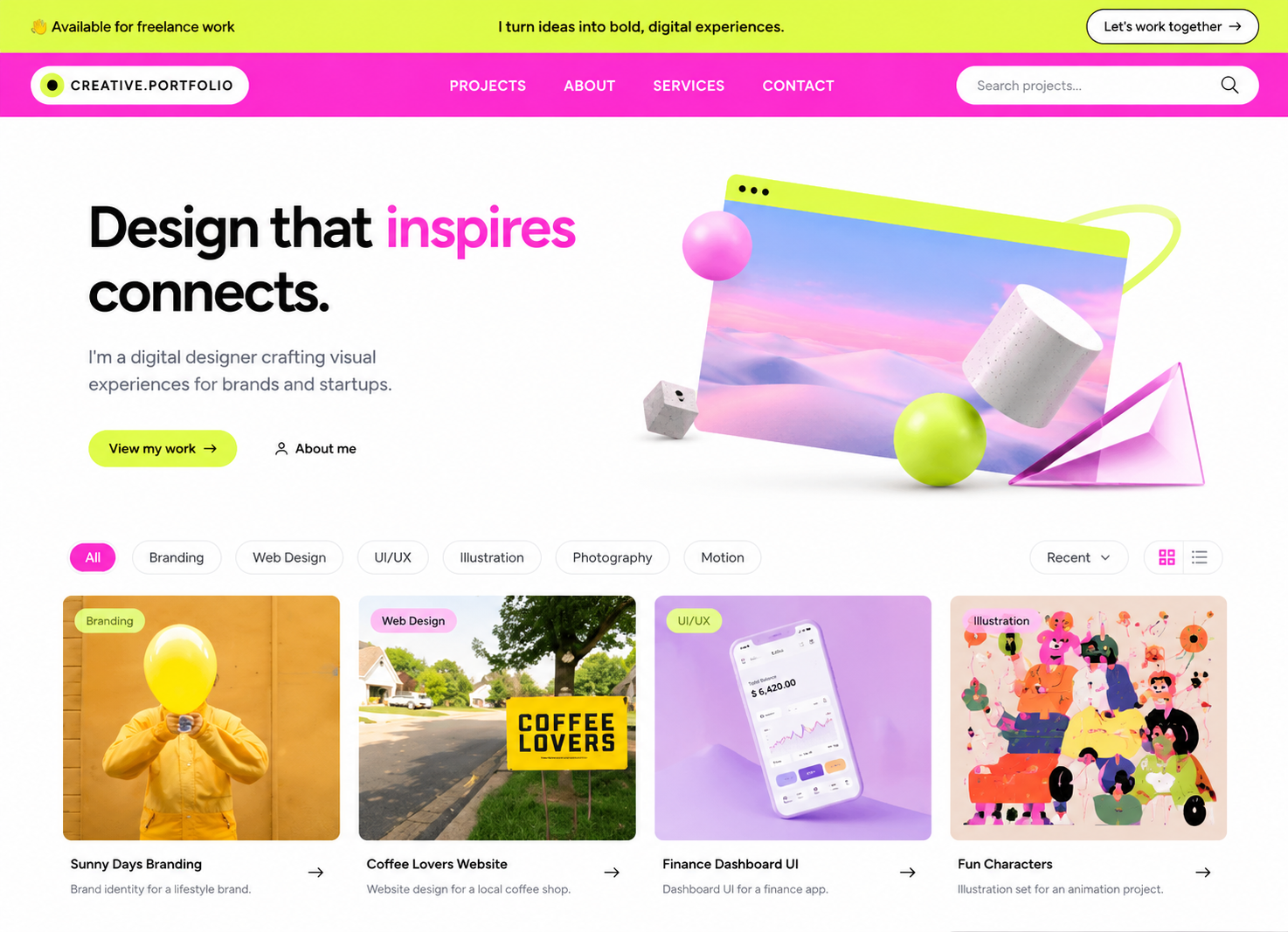 Portfolio website made on Margick
