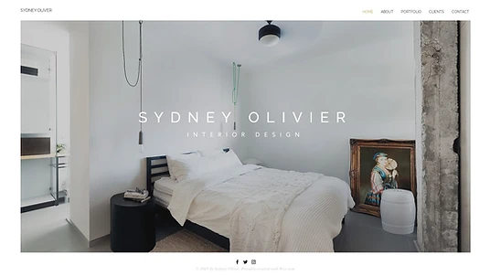 Interior design studio website template by Margick