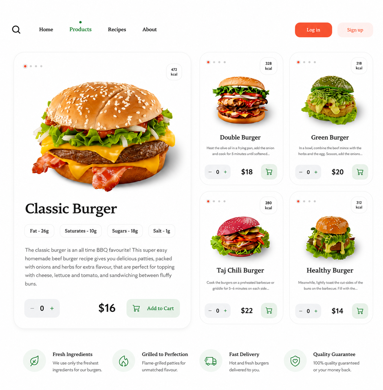 Online ordering tools on a Margick restaurant website