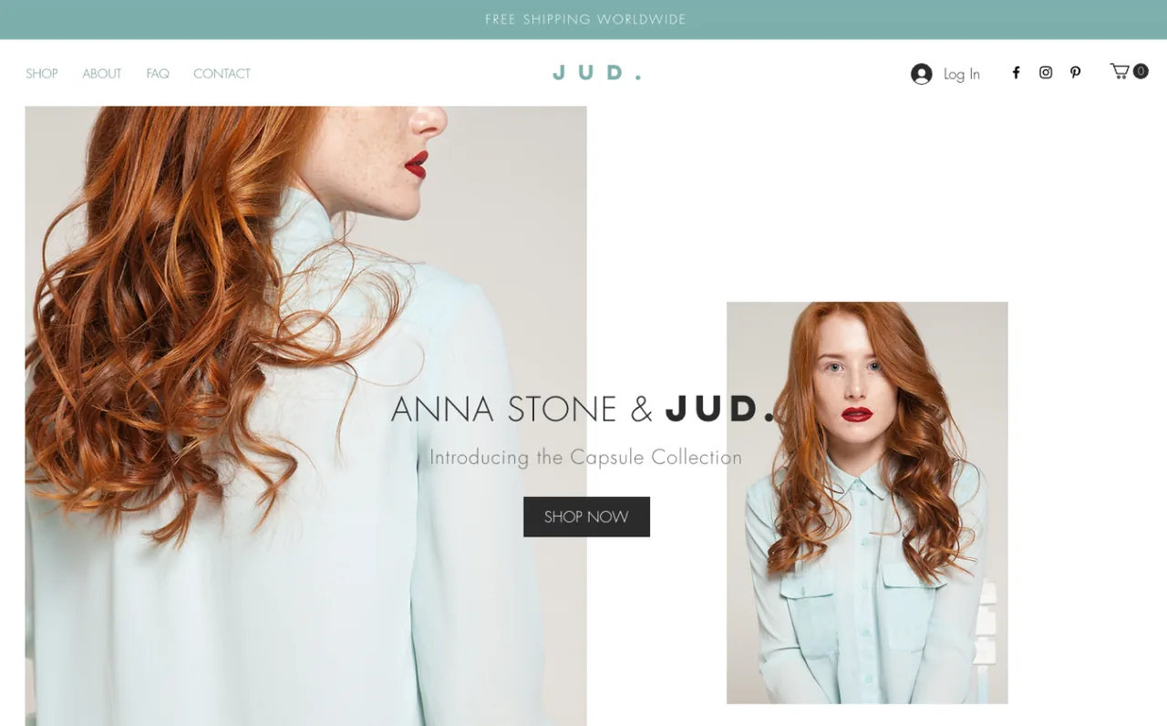 Clothing store eCommerce website template by Margick