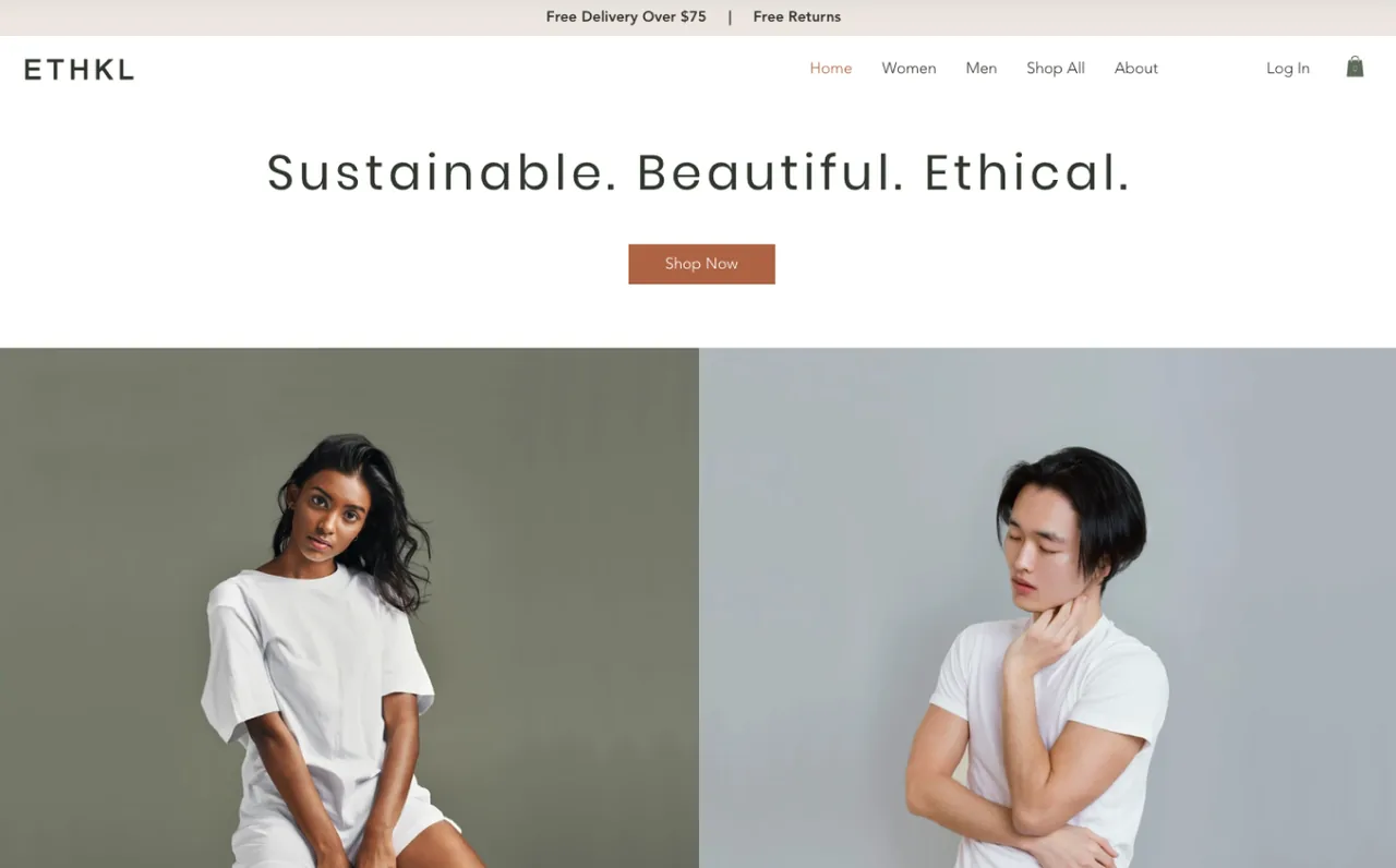 Apparel edit eCommerce website template by Margick